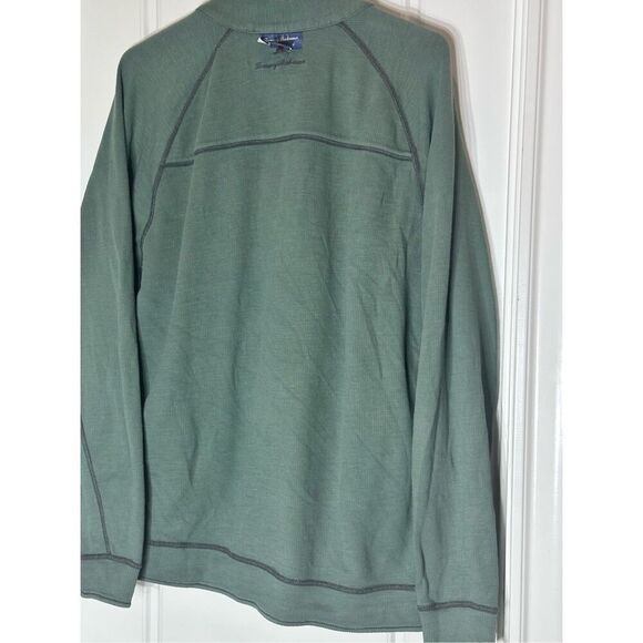 Tommy Bahama men’s reversible green/gray 1/4 zip sweatshirt size XL - Picture 9 of 10